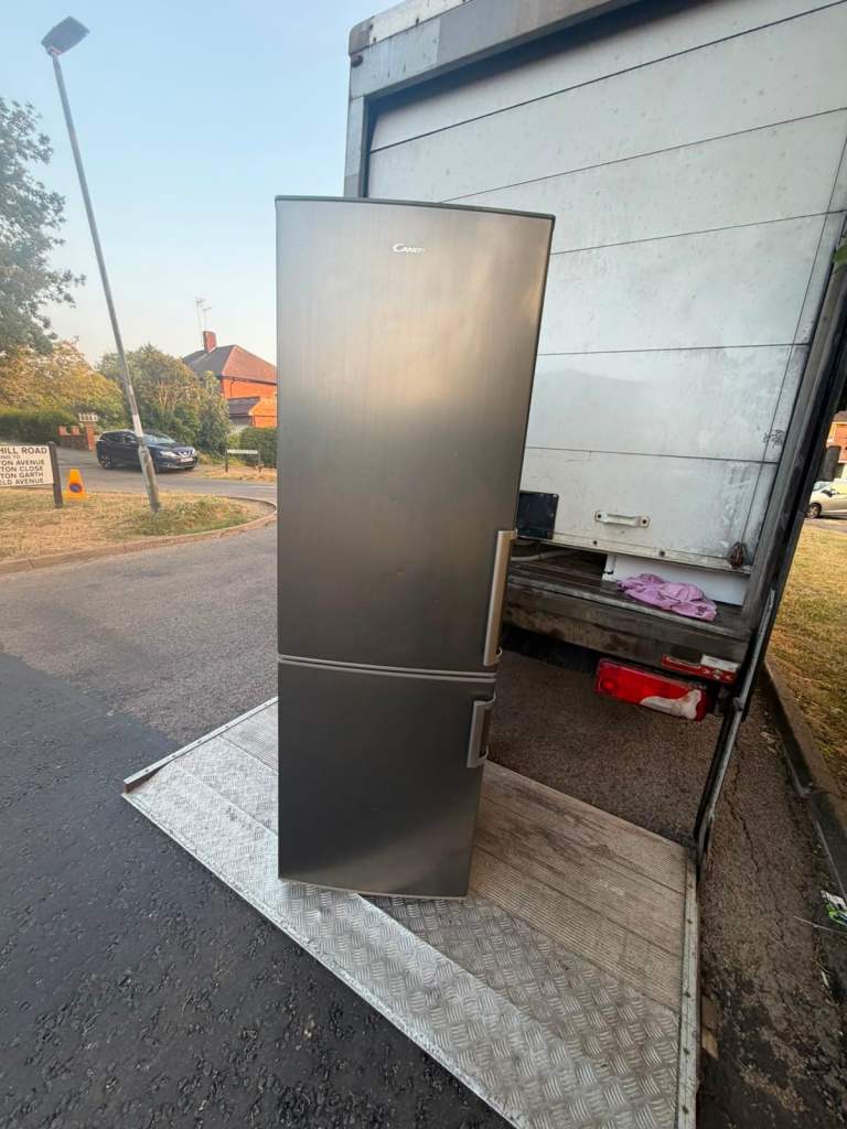 Candy Fridge Freezer – Stainless Steel – Like New – £140 – FREE Fast Delivery – Slough