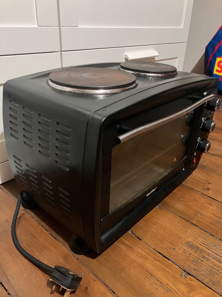 VonShef 26 Litre Convection Mini Oven & Grill with Hob/Double Hot Plates 