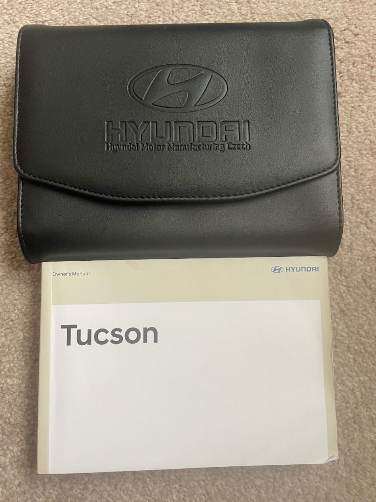 Hyundai Tucson 2019 onwards Owner's Manual with Black Wallet – Good Condition