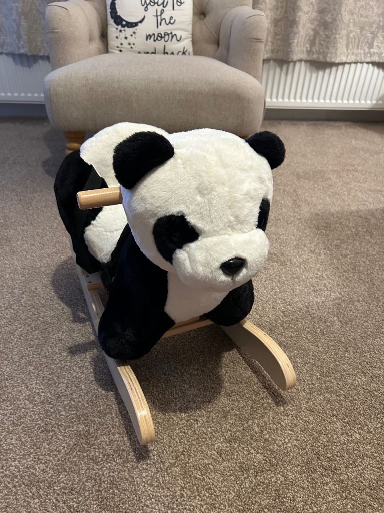 Rocking panda with seat