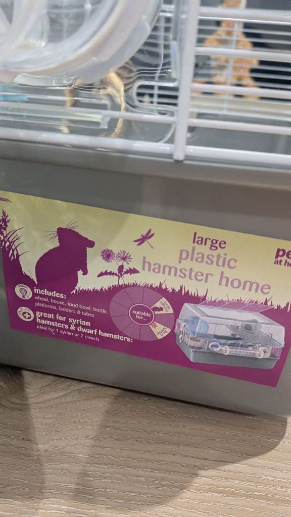 Large hamster cage with accessories 