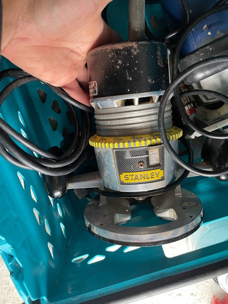 few crates of corded 110/ 240 power tools 