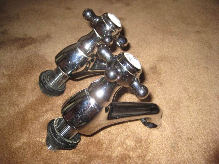 Pair of Hudson Reed Chrome Basin Taps for £30.00