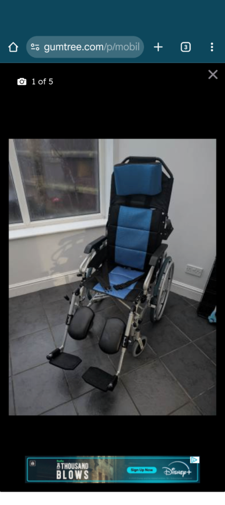 U-Go Esteem Deluxe Self Propelled Reclining Wheelchair