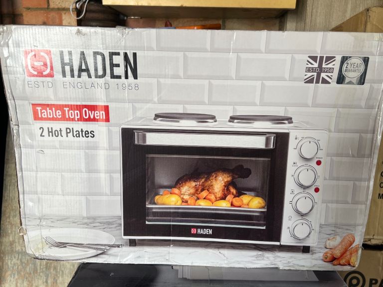 Haden 25L Mini Oven with Grill & Double Hot Plates – New