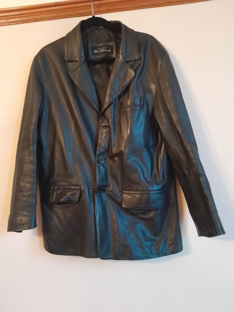 Mens Dress Real Leather BEN SHERMAN Jacket Size Medium