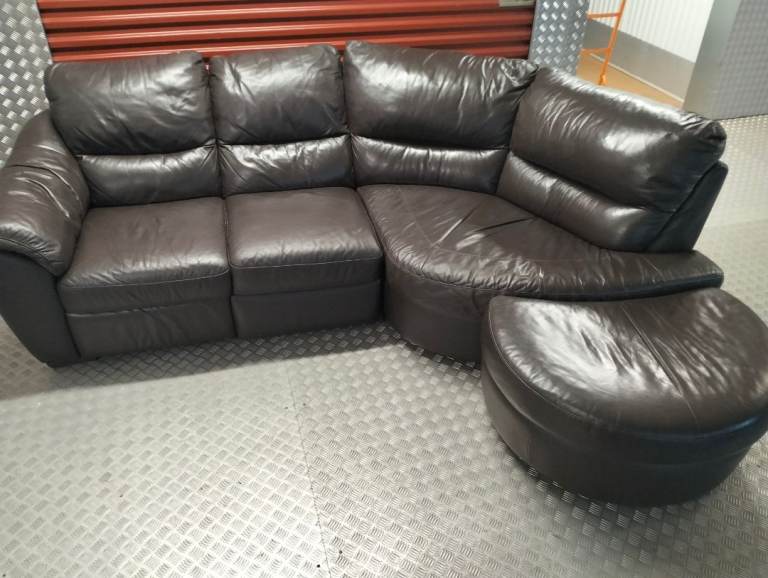 LEATHER JOHN LEWIS CORNER SOFA DELIVERY AVAILABLE TODAY 