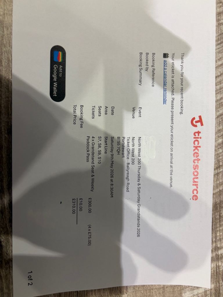 NW 200 Grandstand Tickets
