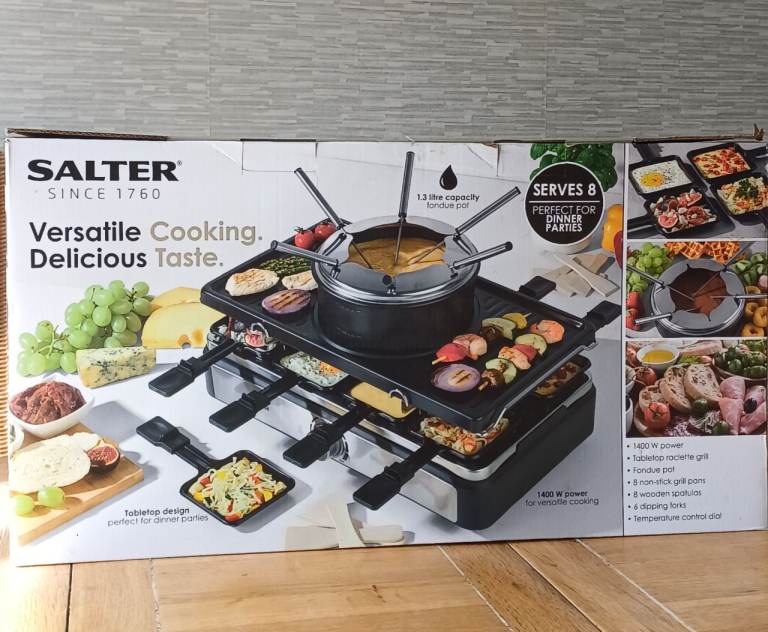 2 in 1 Salter Raclette and Fondue Set 