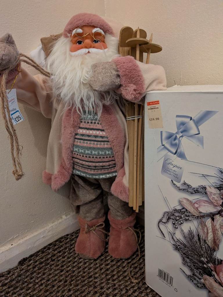 Large Santa and door wreath 