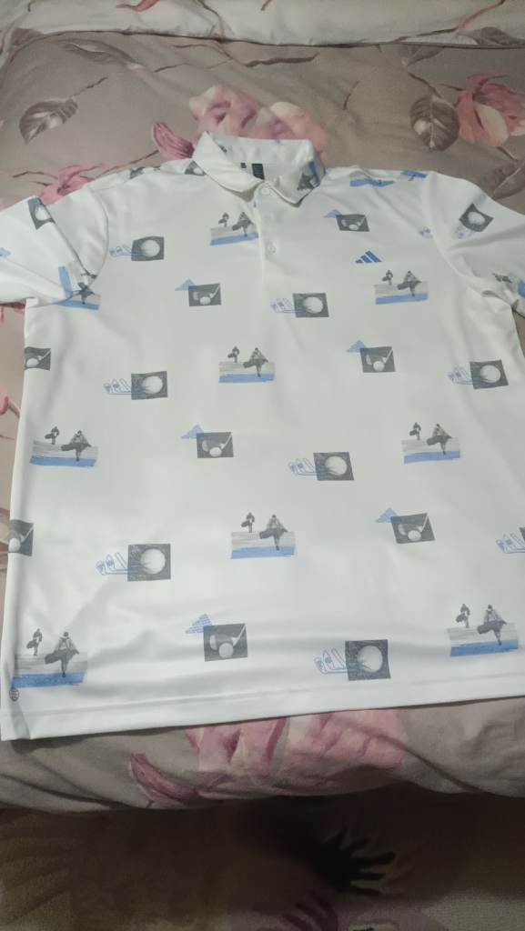 Mens XL Adidas Golf 3 button T shirt