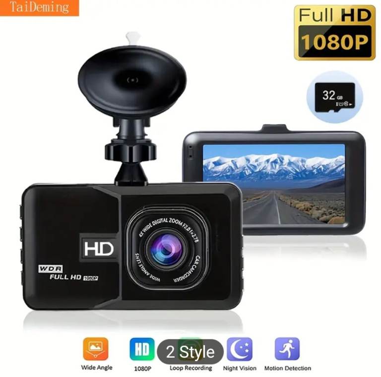 Front & back 1080P HD Car Dashboard Camera with Night Vision