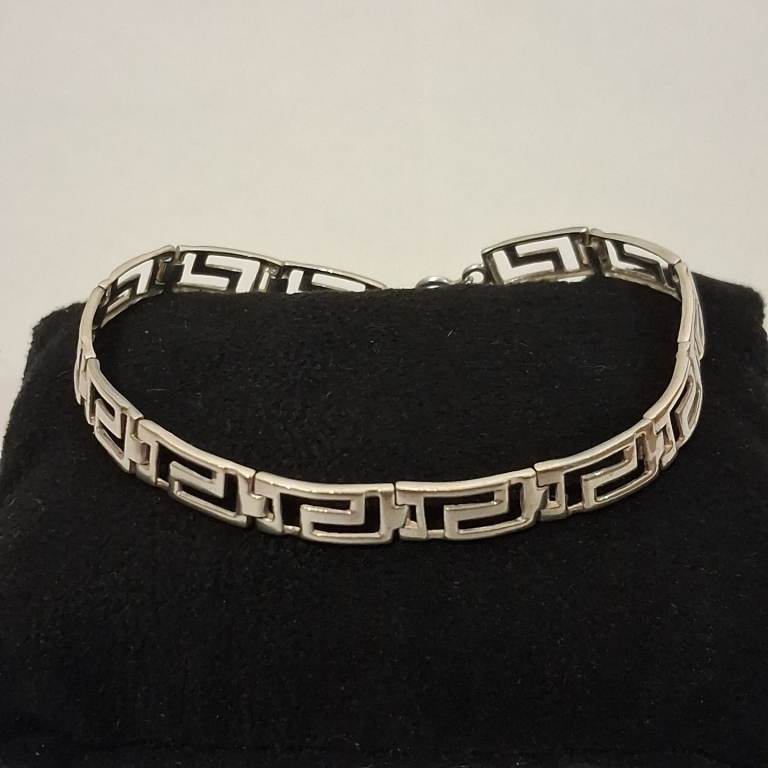 Sterling Silver Bracelet Stamped 925,Weight  6,54 Grams, Length 18,5 Centimeters