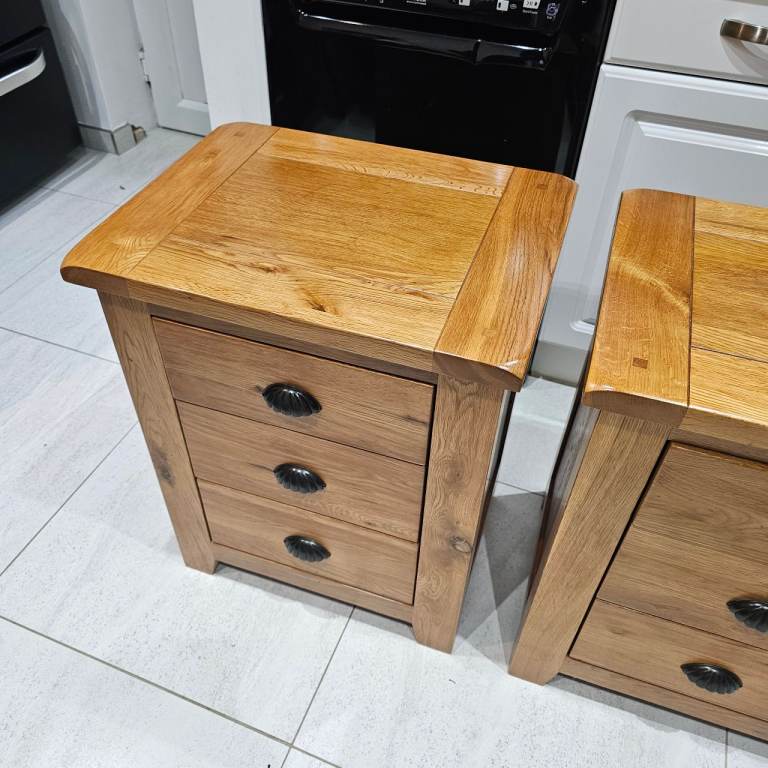 Stunning Large oak bedside tables x2