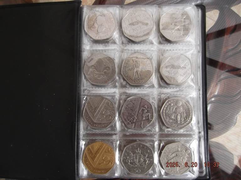Large Collection of 50 p Coins