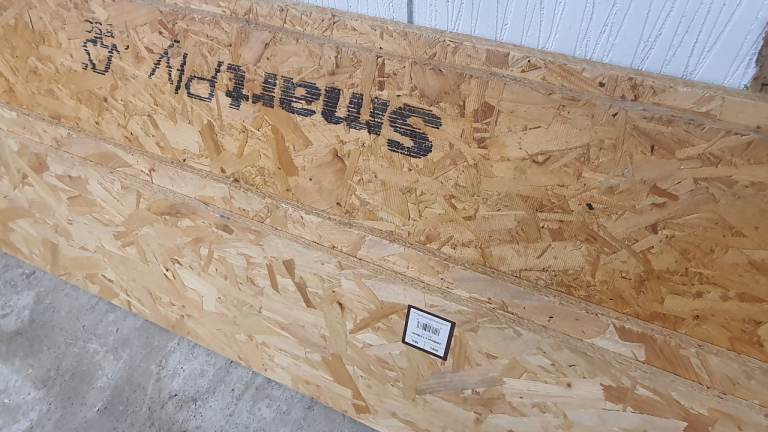 PROMISED: OSB offcuts, 4off, all 18mm thick and 2440mm length, various widths