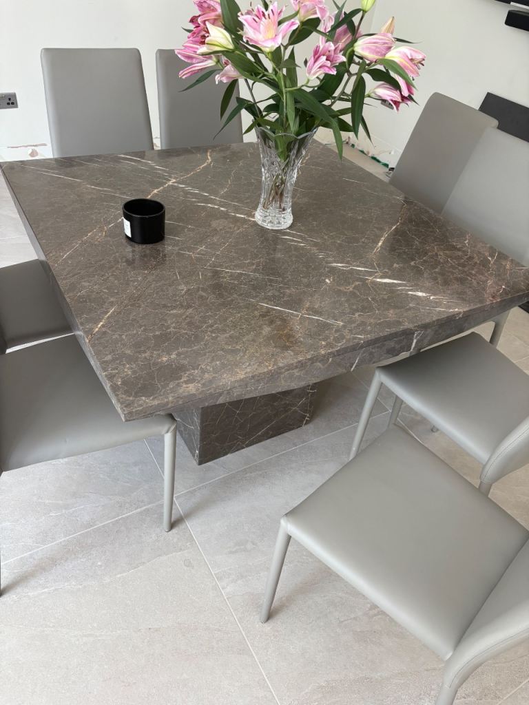 Marble 8 seater dining table