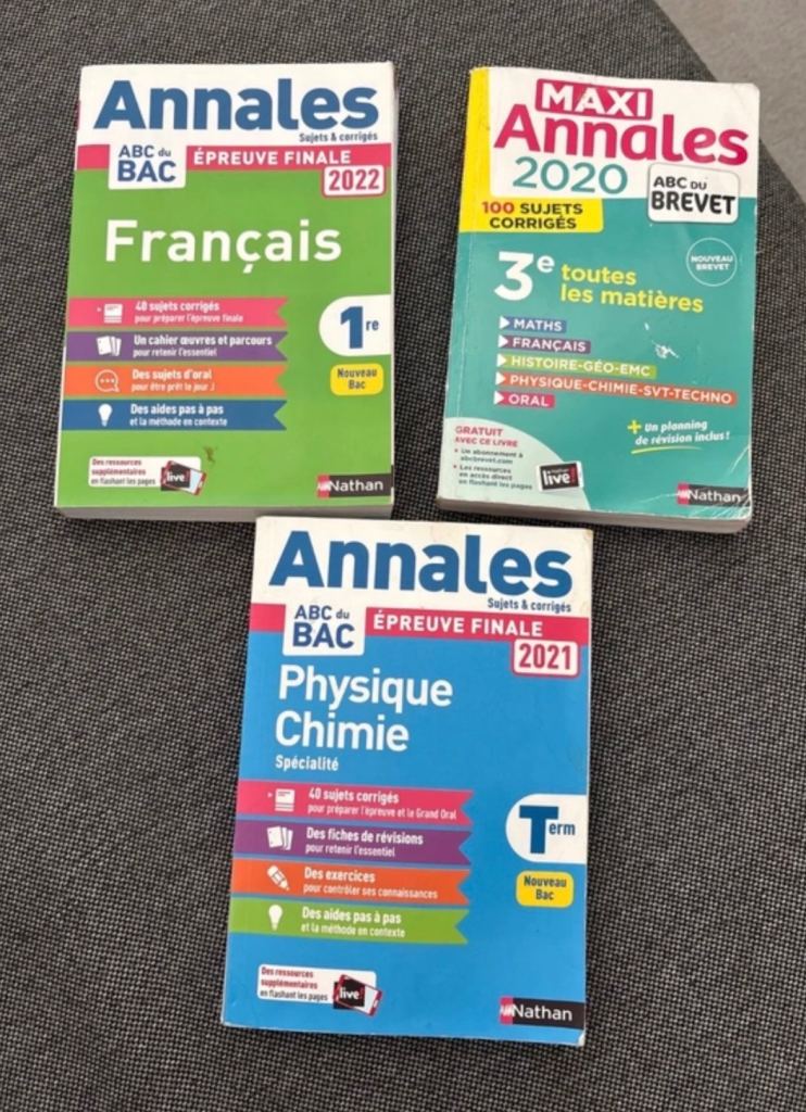 Nathan Annales ABC du BAC Revision Books - French & Physics/Chemistry