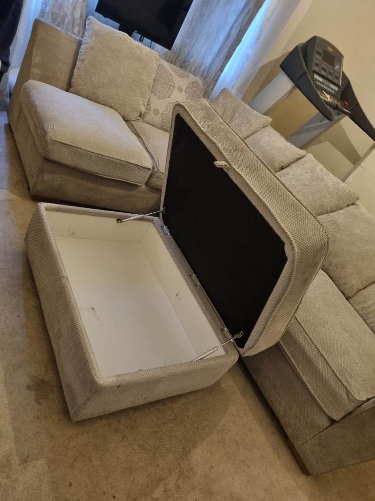 Corner sofa L shape with foot stool  dlever available 