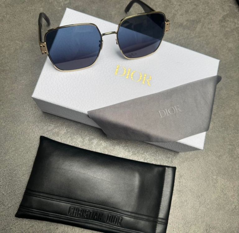Dior black and gold sunglasses 