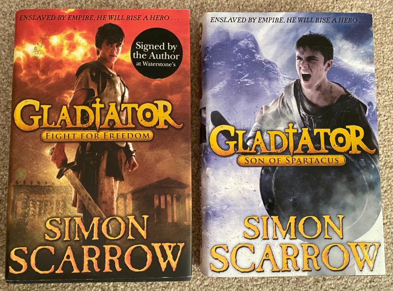 Gladiator, Fight For Freedom, signed by Simon Scarrow, Gladiator, Son of Spartacus