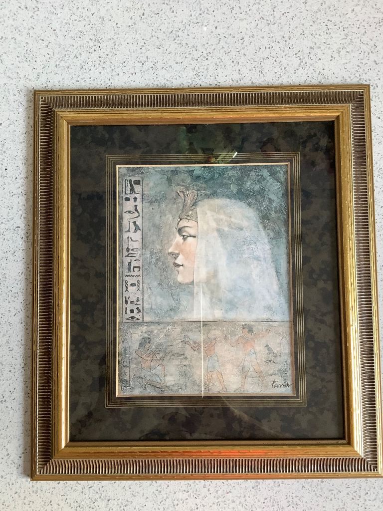 Ancient Egyptian Style Framed Limited Edition Art Print – Gold Frame