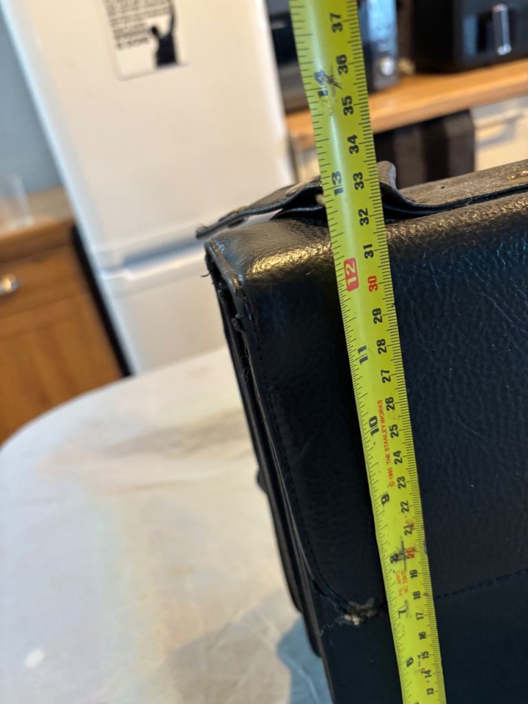 Black leather case with key 