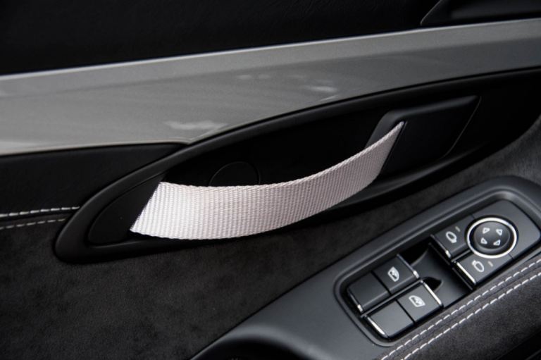 Genuine Porsche GT4/718 Spyder Door Pulls in Silver