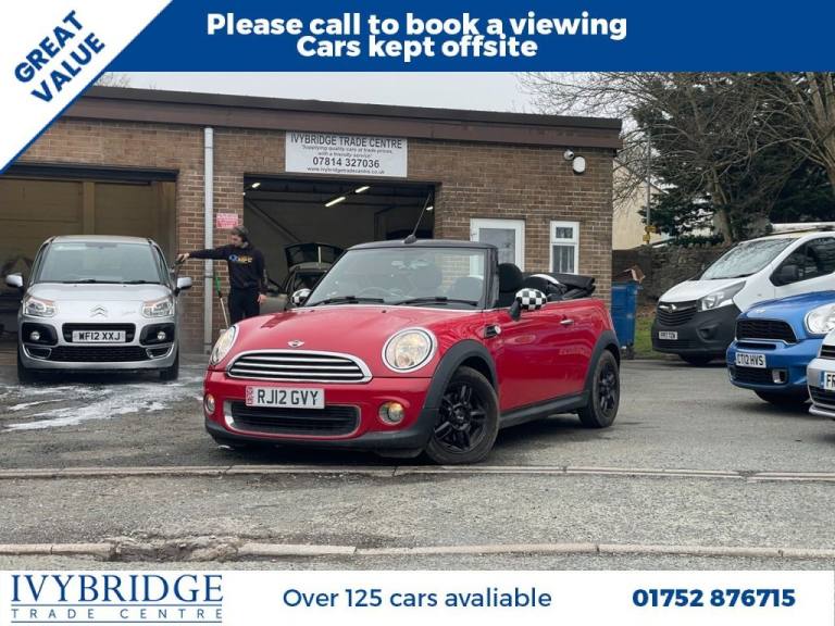 2012 12 MINI CONVERTIBLE 1.6 ONE CONVERTIBLE 2DR PETROL MANUAL EURO 5 (98 PS)
