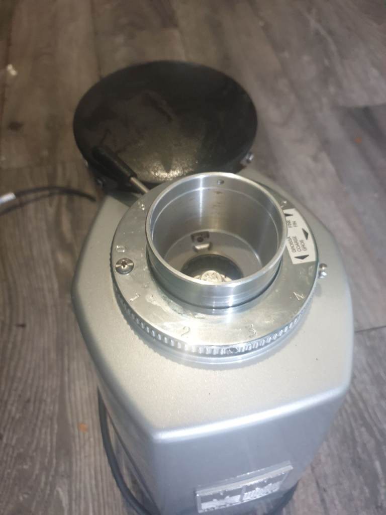 Mazzer super jolly timer Coffee Grinder – Silver, Good Condition missing plastic conteiner from top