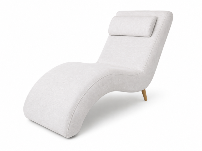 Modern Grey Fabric Chaise Lounge