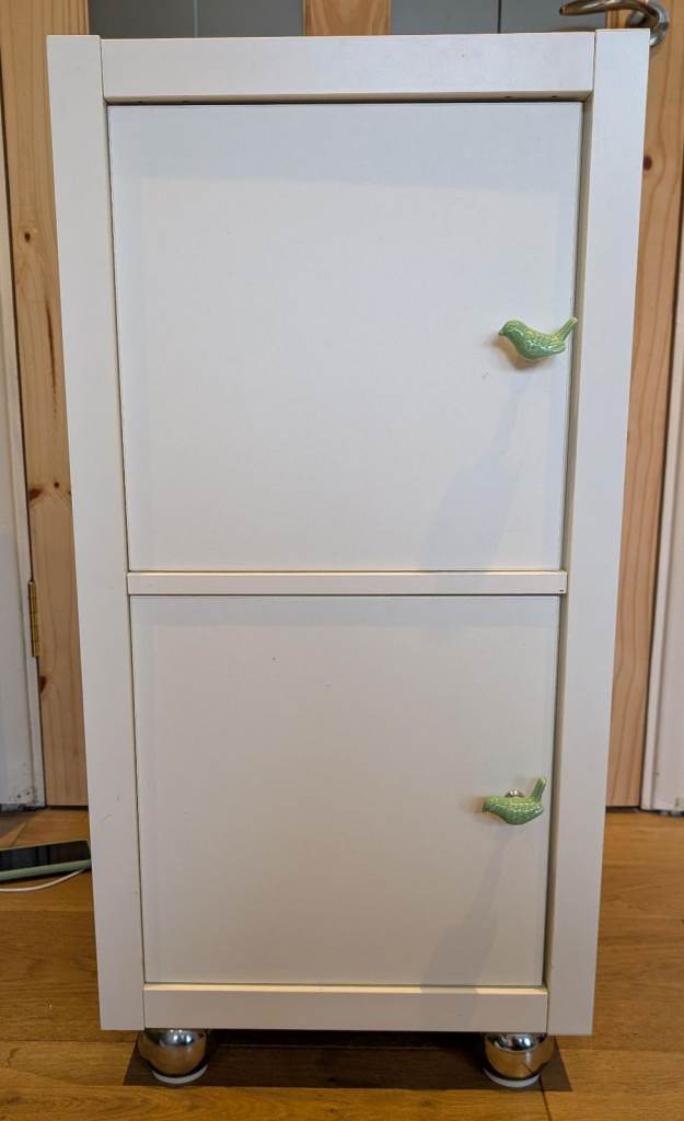 White IKEA Kallax Storage Cabinet – Good Condition