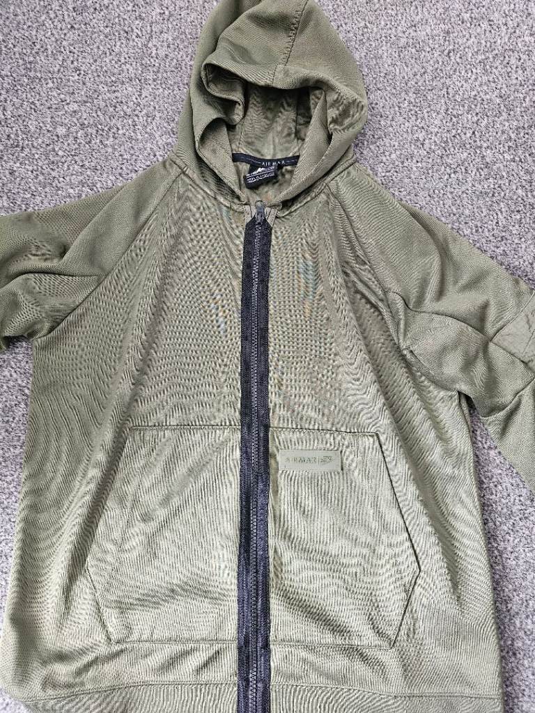 Kids green nike air max full zip jacket size 15 years old