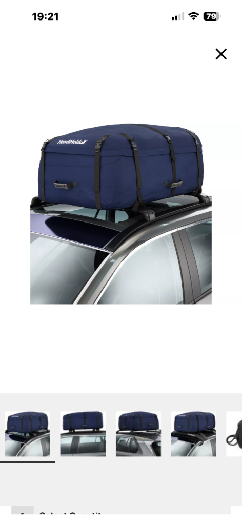 Roof bag with bars