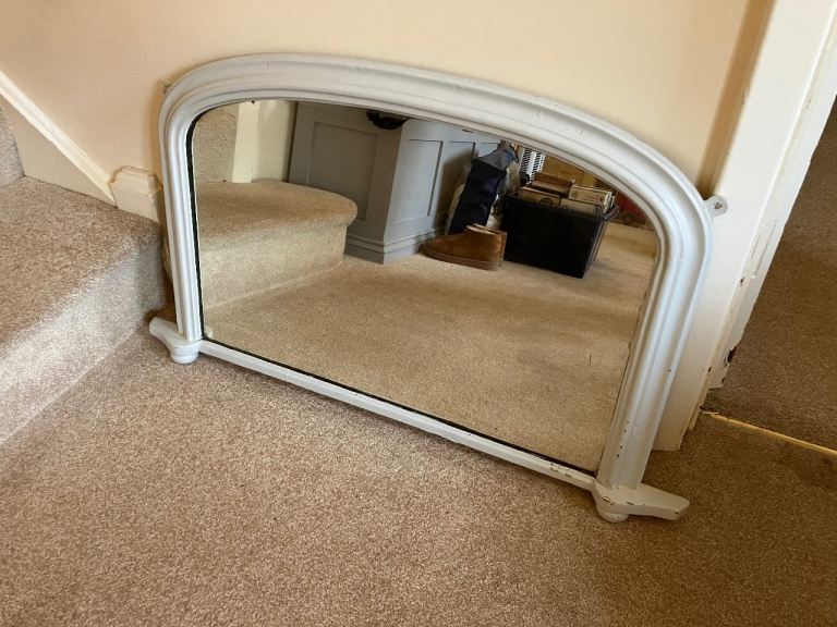 Antique overmantle mirror