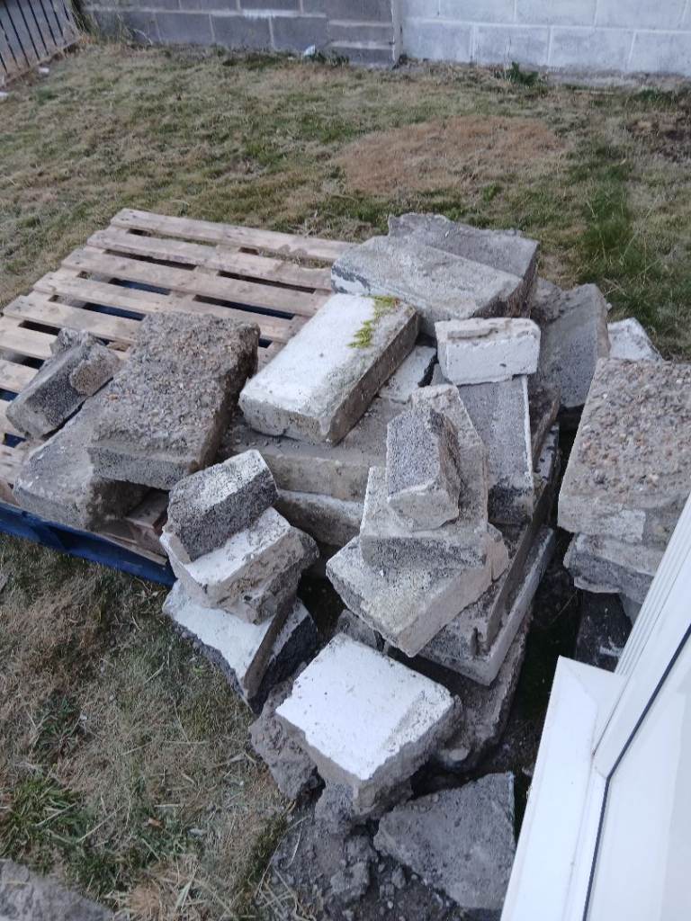 Broken Concrete Slabs and Bricks – Free to Good Home