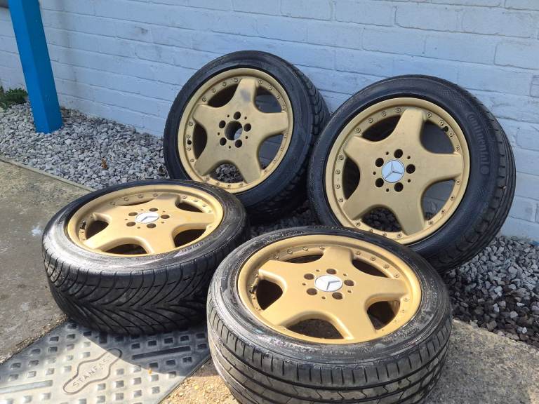 🌟Mercedes Monoblock Style 17 inch alloy wheels 5x112 With TYRES A B C E CLASS 