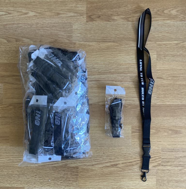 KING - Lanyard Keychain for ID Badge, key holder - NEW Job Lot