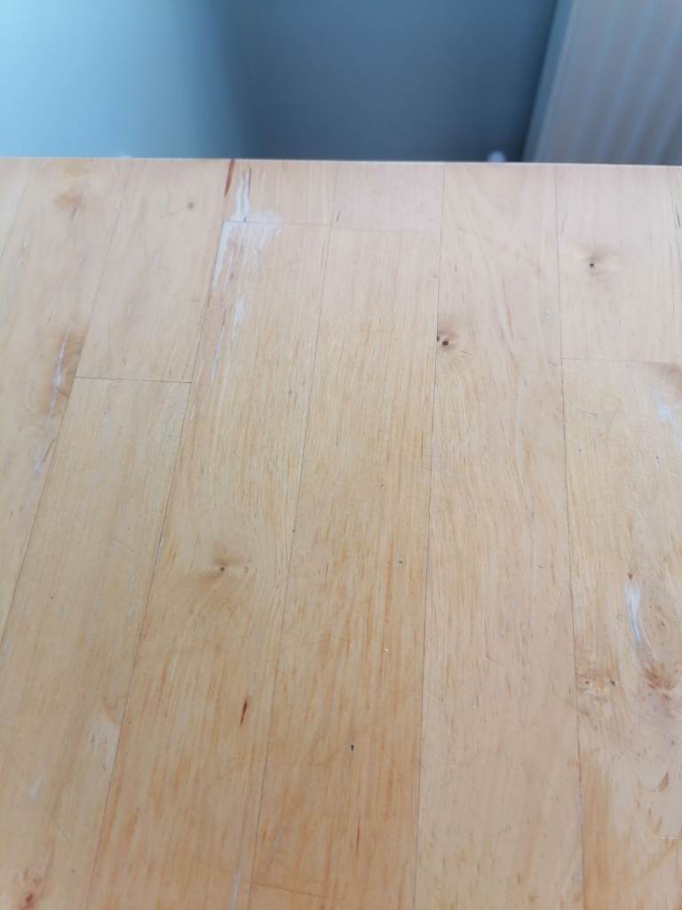 Solid birch IKEA table.