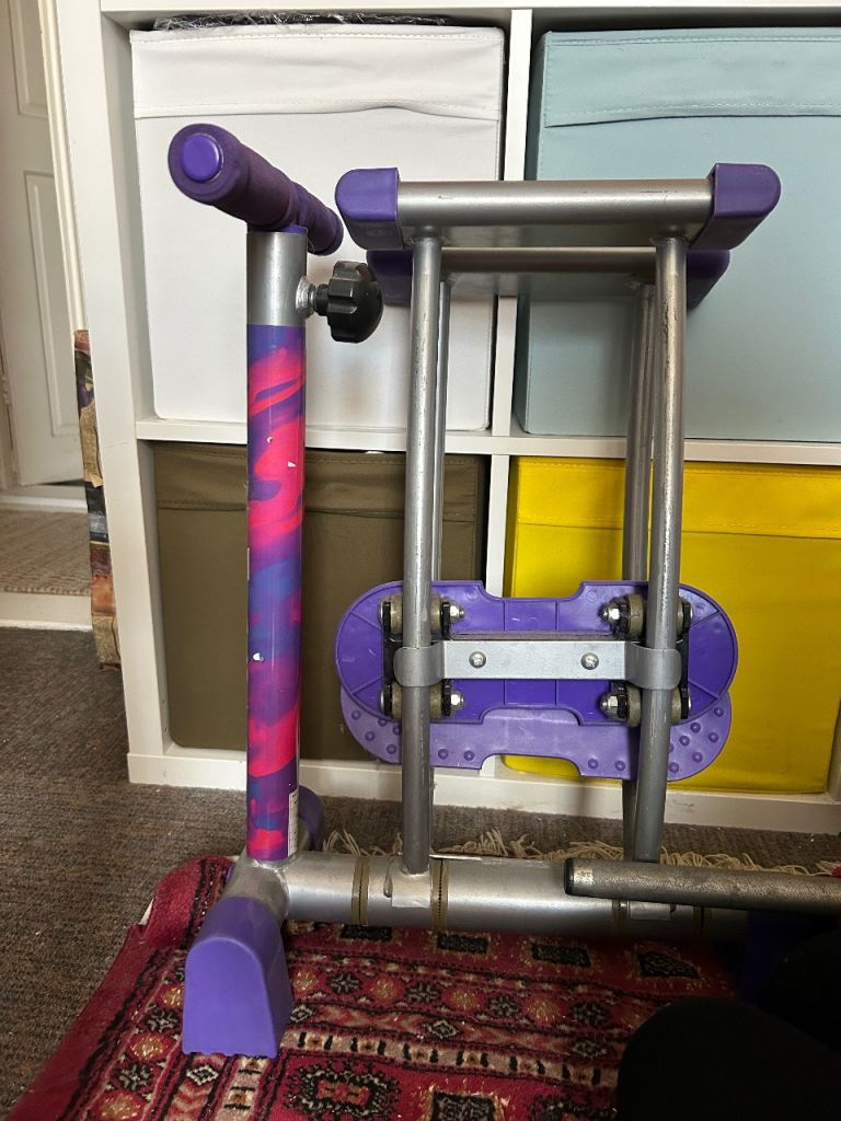 Leg Master Exercise Machine – Purple and Silver, Good Condition