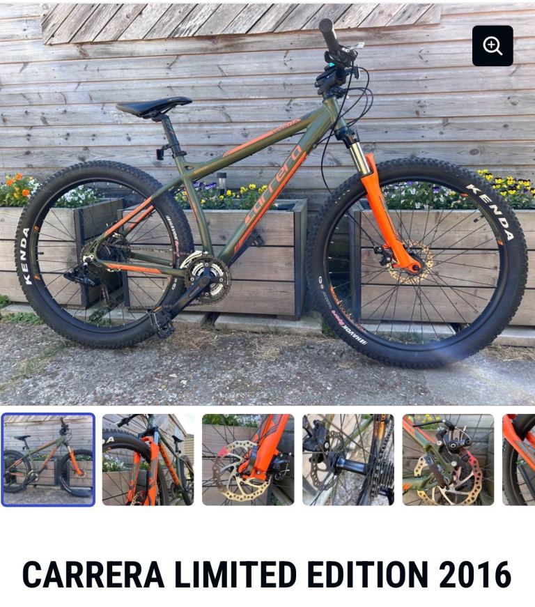 Carrera Limited Edition Mountain Bike – Green/Orange, Good Condition