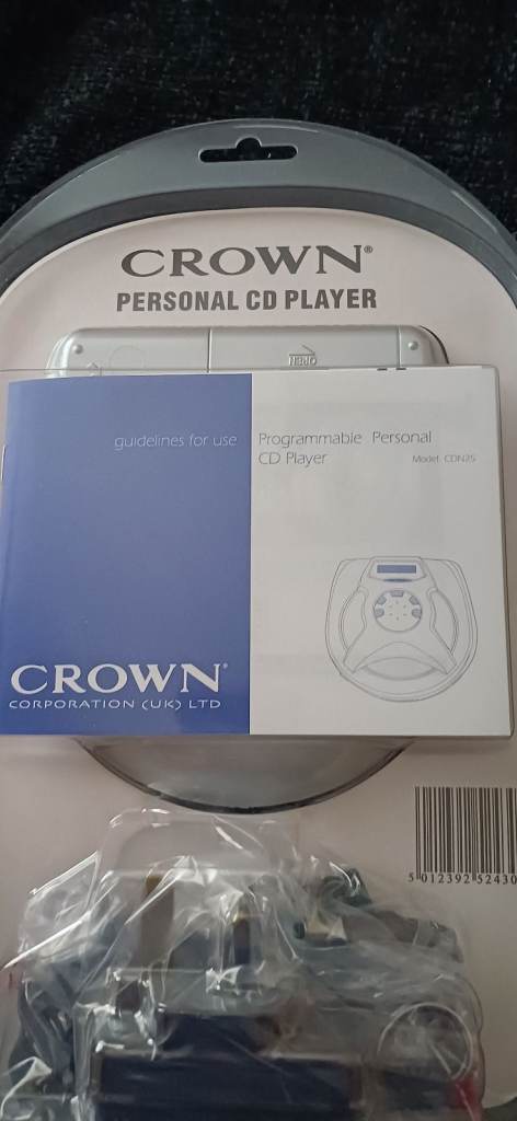 Crown Personal CD Player – Brand New, Sealed