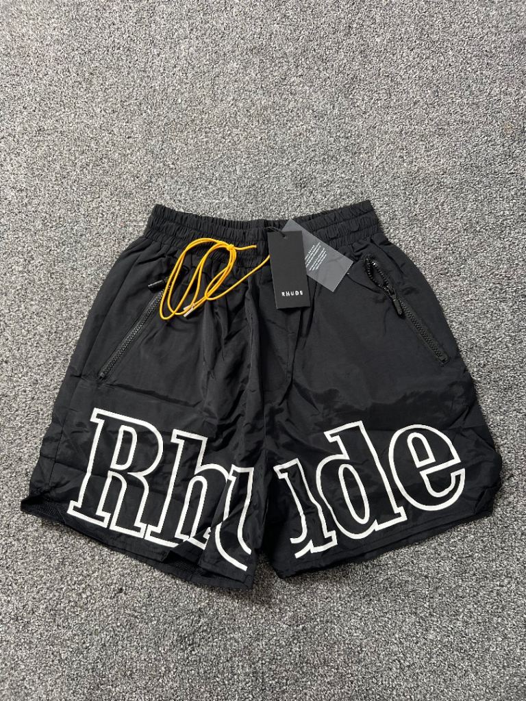 RHUDE Black Athletic Shorts with Tags – New