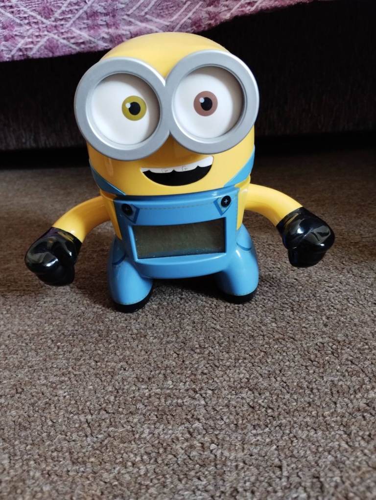 Despicable Me Minions Bob Alarm Clock in very good condition
