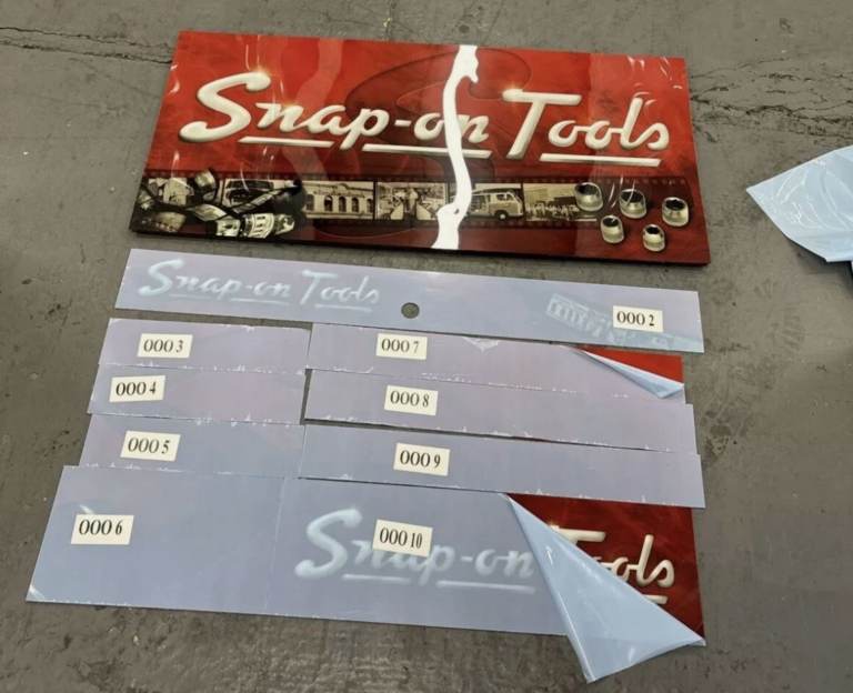 Snap On Tools Retro 40" Stack Roll Cab Chest Decals 