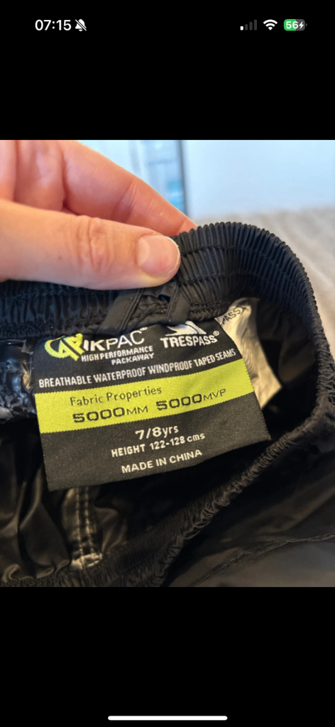 X2 pairs waterproof trousers 