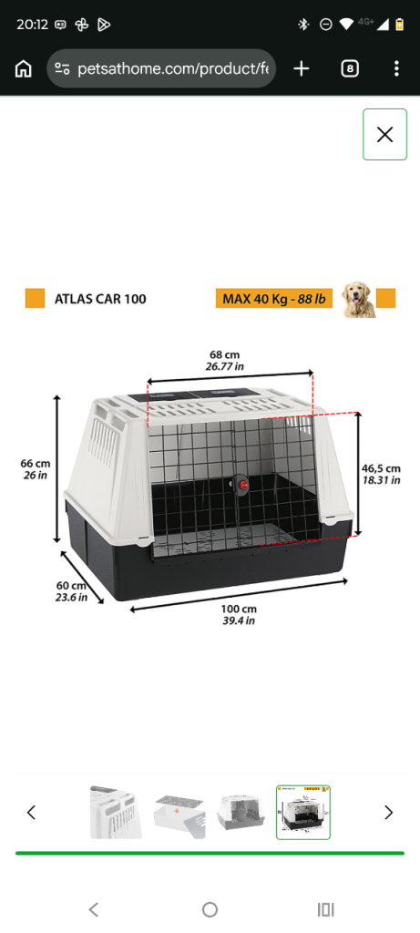 Large Pet Carrier Crate for Dogs or Cats (Collection only)
