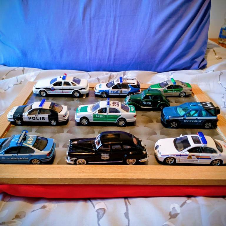 Diecast model police cars 1/43 sca