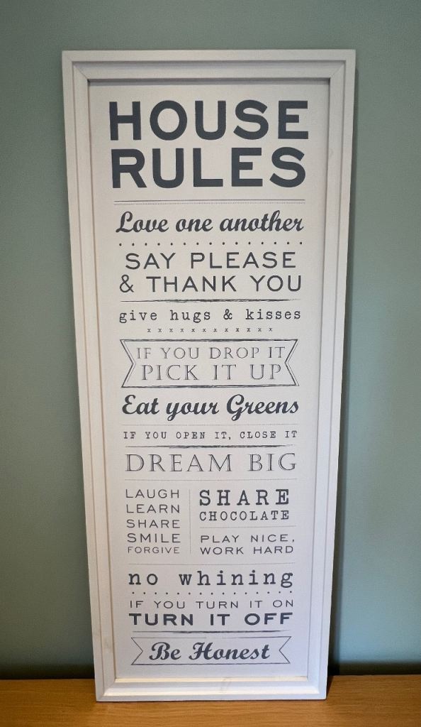 Home Decor - House Rules Sign
