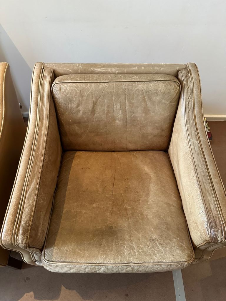 A pair of mid-20th century Danish armchairs 